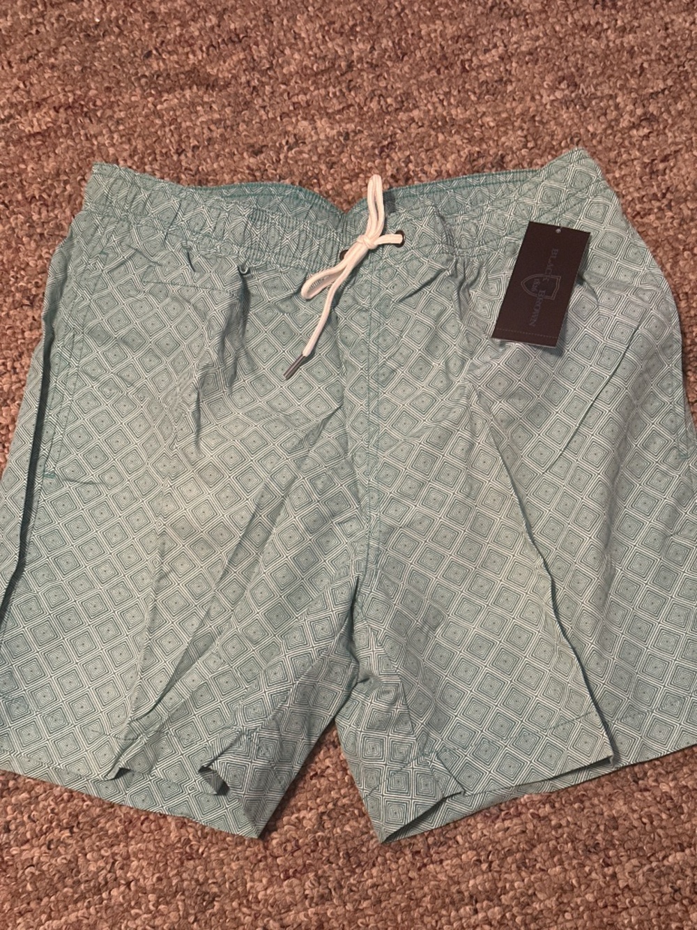 small swim shorts trunks brand new "black brown 1826"